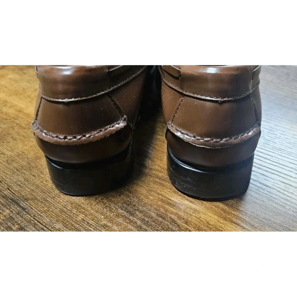 Bass Weejuns Loafers Size 8 Tan Leather Kiltie Tassel Academia